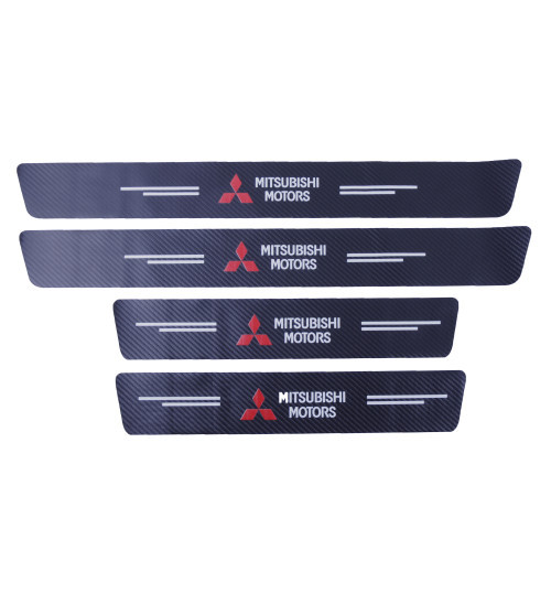 Плівка Захисна на пороги Карбон 4D Mitsubishi 4 шт чорні