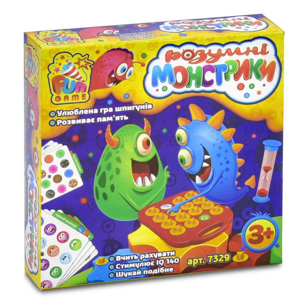 Настільна гра «Розумні монстрики» 7329 "FUN Game Club"