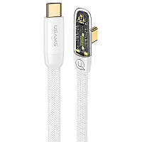 Дата кабель USAMS US-SJ584 Type-C to Type-C PD 100 W Right-angle (1.2m)