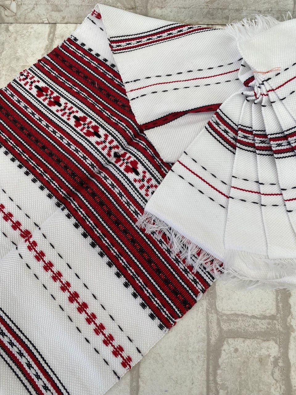 Рушник із 6 серветками, тканий, з орнаментом, фото 1