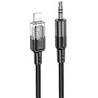 Аудіо кабель Aux Hoco UPA27 Spirit transparent (Lightning to AUX 3.5mm) (1.2m)