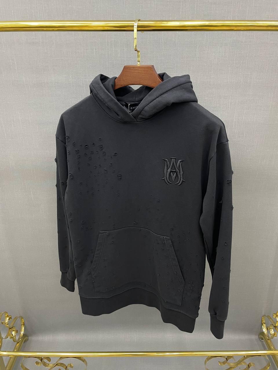 Чоловіча кофта худі AMIRI CK8537 чорна, фото 1