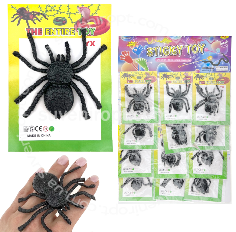 Оригінальна іграшка Павук липка чорна 12 шт., фото 1