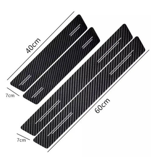 Плівка Захисна на пороги Карбон 4D Універсальні 4 шт чорні