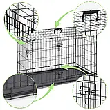 Металева клітка транспортер вольєр для перевезення собак  91 х 57 х 62 см M Pethaus PH-201 Польща, фото 9