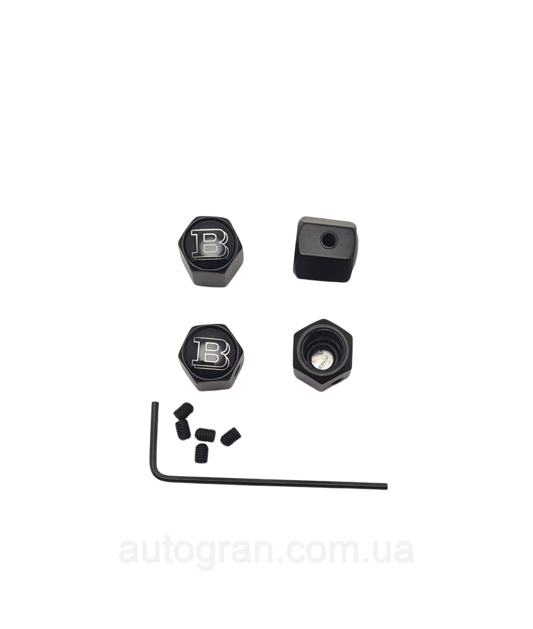 Ковпачки ніпеля Mercedes Brabus чорні, фото 1