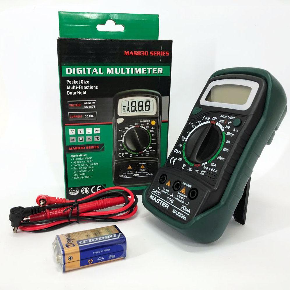 Мультиметр універсальний цифровий тестер Mastech MAS830L, тестер професійний, для дому, фото 1