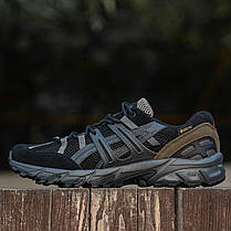 Зимові Чоловічі Кросівки Asics Gel-Sonoma 15-50 Gore-Tex Black / Асікс Гел-Сонома 15-50 Гор Текс Чорні з Хакі, фото 4