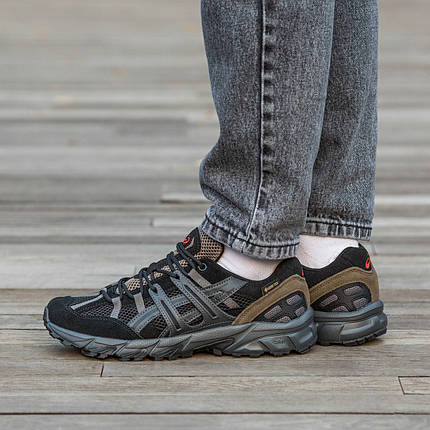 Зимові Чоловічі Кросівки Asics Gel-Sonoma 15-50 Gore-Tex Black / Асікс Гел-Сонома 15-50 Гор Текс Чорні з Хакі, фото 1