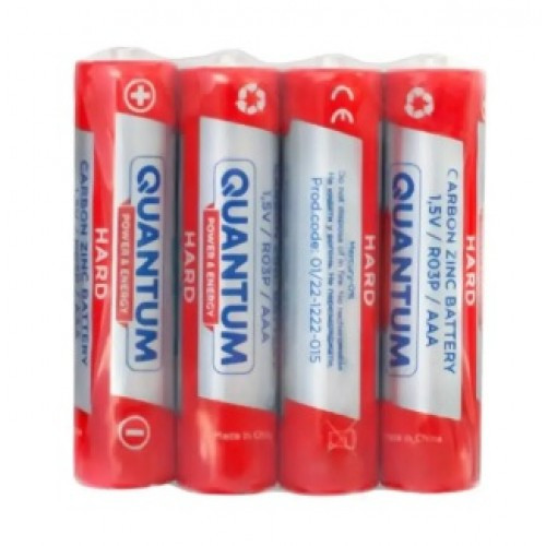 Батарейка сольова Quantum HARD carbon zink AАA/R03P (S4) 1х4шт (4/40)