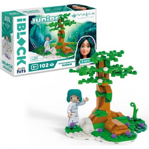 Конструктор IBLOCK JUNIOR МАВКА артPL-921-519 102 дет 1 фігурка наліпки 24*16*6см
