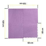 Мат-пазл (ластівчин хвіст) Cornix Mat Puzzle EVA 120 x 120 x 1 cм XR-0232 Purple, фото 4