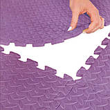 Мат-пазл (ластівчин хвіст) Cornix Mat Puzzle EVA 120 x 120 x 1 cм XR-0232 Purple, фото 3
