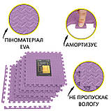 Мат-пазл (ластівчин хвіст) Cornix Mat Puzzle EVA 120 x 120 x 1 cм XR-0232 Purple, фото 5