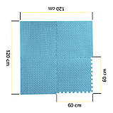 Мат-пазл (ластівчин хвіст) Cornix Mat Puzzle EVA 120 x 120 x 1 cм XR-0235 Sky Blue, фото 7