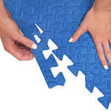 Мат-пазл (ластівчин хвіст) Cornix Mat Puzzle EVA 120 x 120 x 1 cм XR-0237 Blue, фото 9