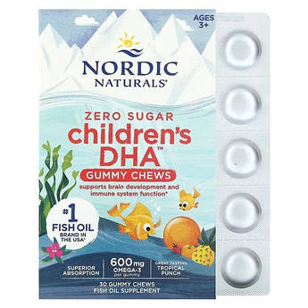 Nordic Naturals Children's DHA Gummy Chews 600 mg 30 смоктальних таблеток