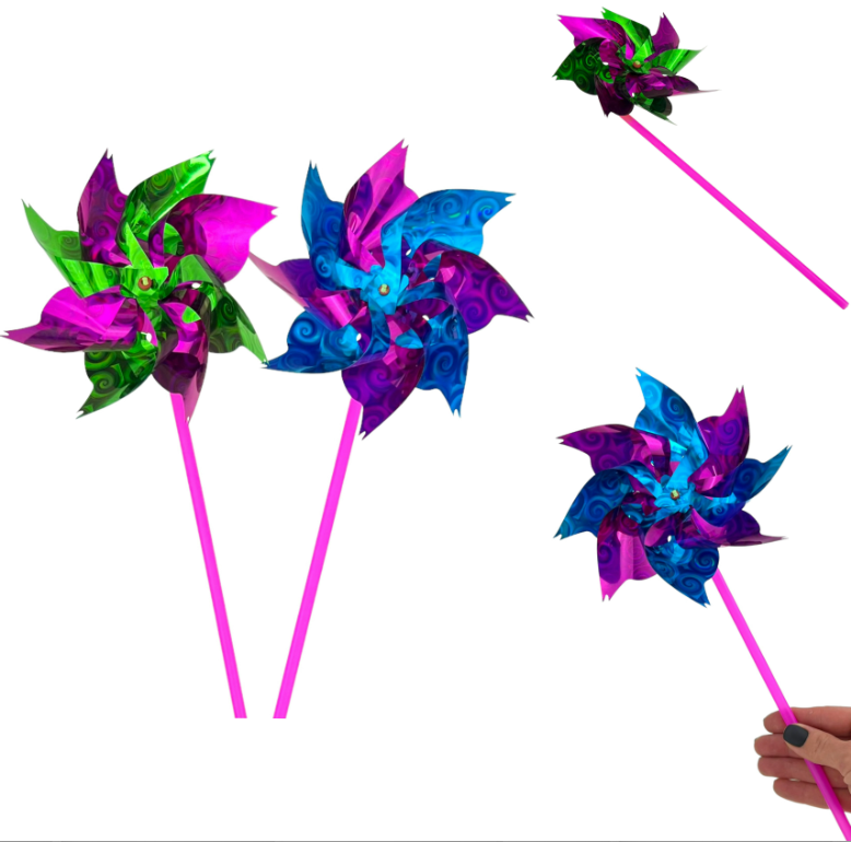 Вітрячок великий на палиці 27 см набір 100 шт., фото 1