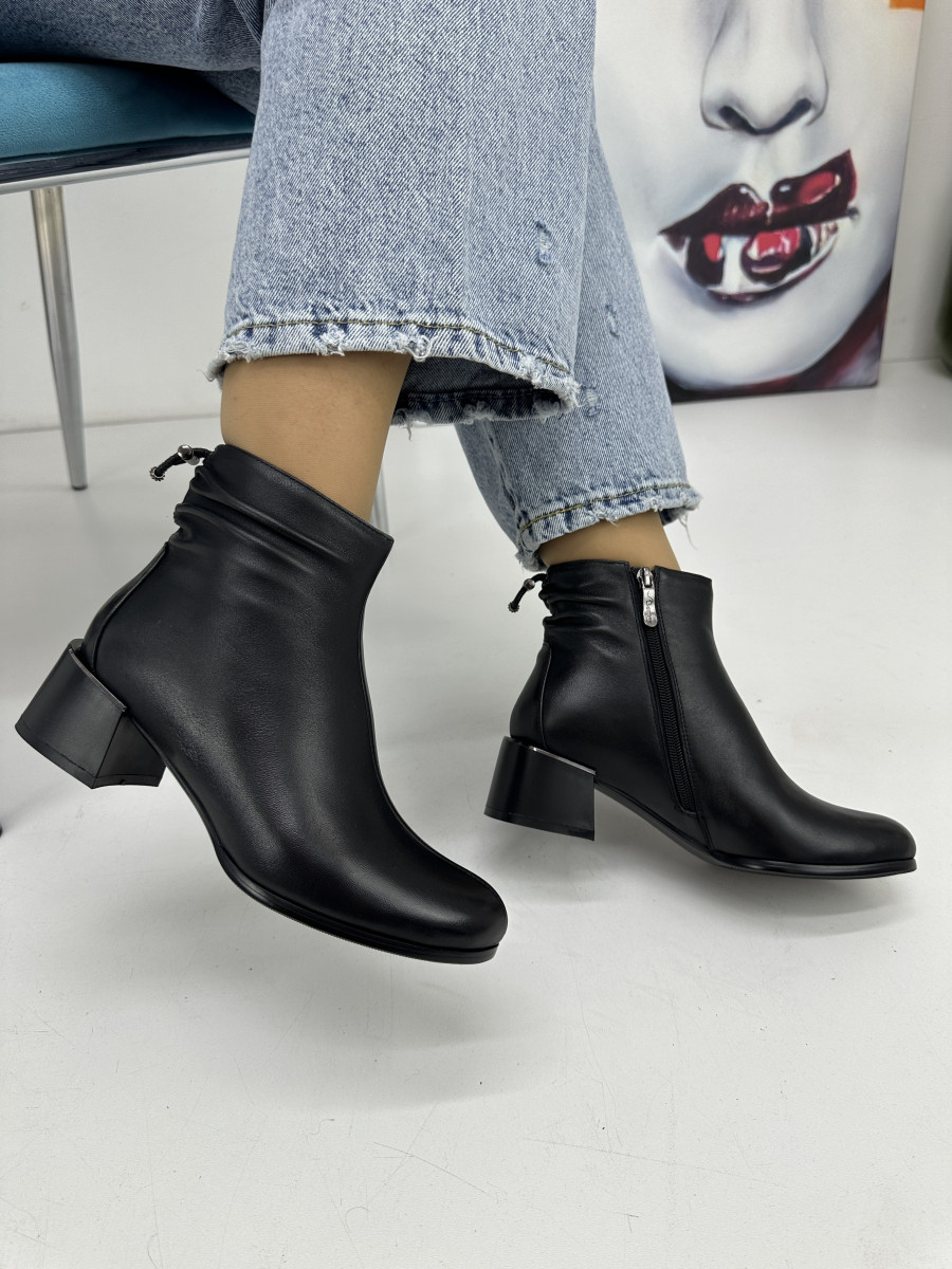 Ботильйони жіночі Battine B5139-Black чорні шкіряні 36, фото 1