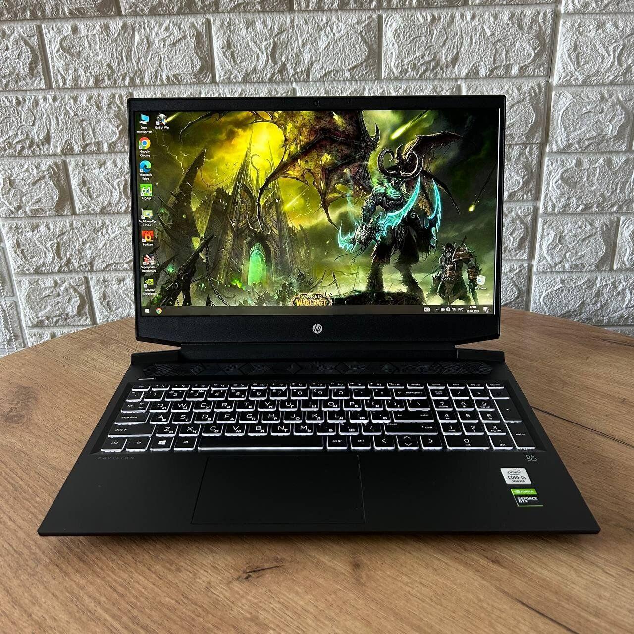 Б/в Ігровий ноутбук Б-клас HP Pavilion Gaming 16-a0400nd 16.1" 1920x1080| i5-10300H| 16GB RAM| 512GB SSD| GTX 1650 4GB