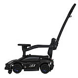 Дитяча каталка-толокар Maserati 5106 з батьківською ручкою 2 в 1 Чорний, фото 5