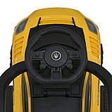 Дитяча каталка-толокар Maserati 5106 з батьківською ручкою 2 в 1 Жовтий, фото 7