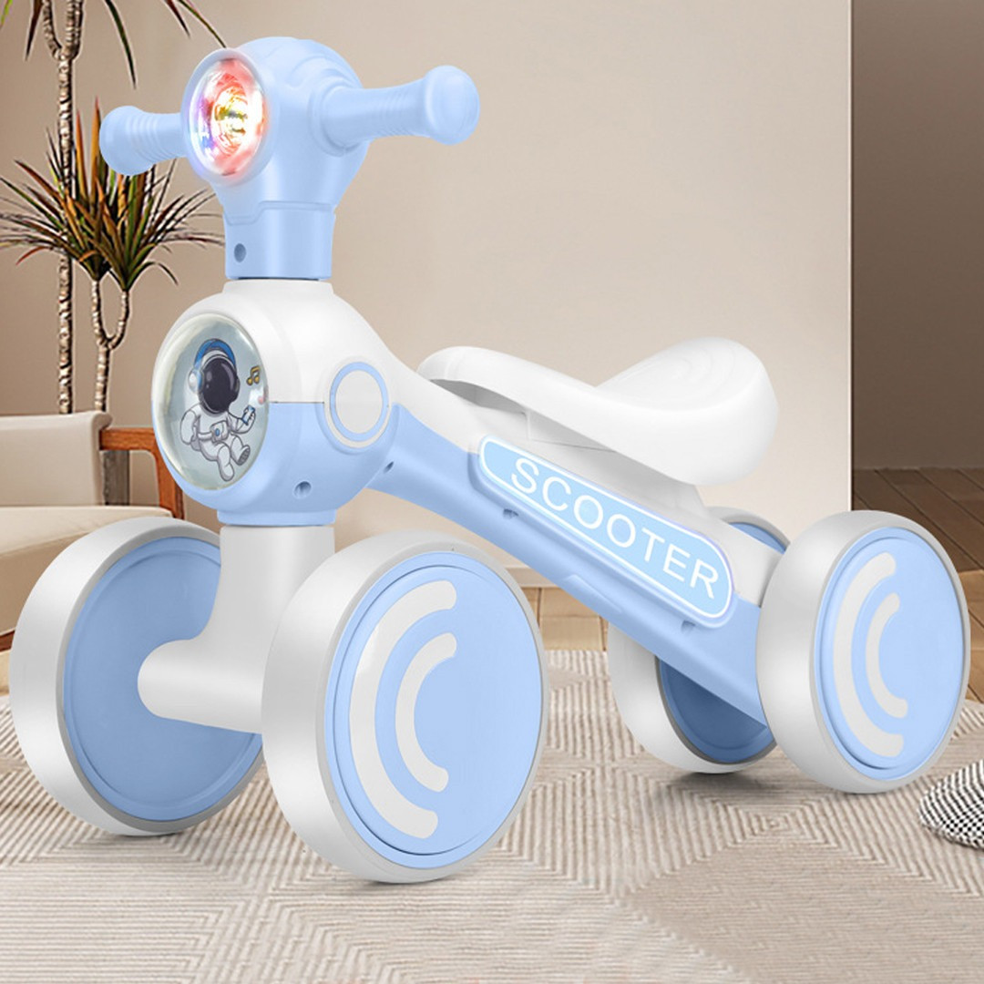 Дитяча каталка-толокар Bambi M 5729 з підсвіткою і музикою Блакитною, фото 1