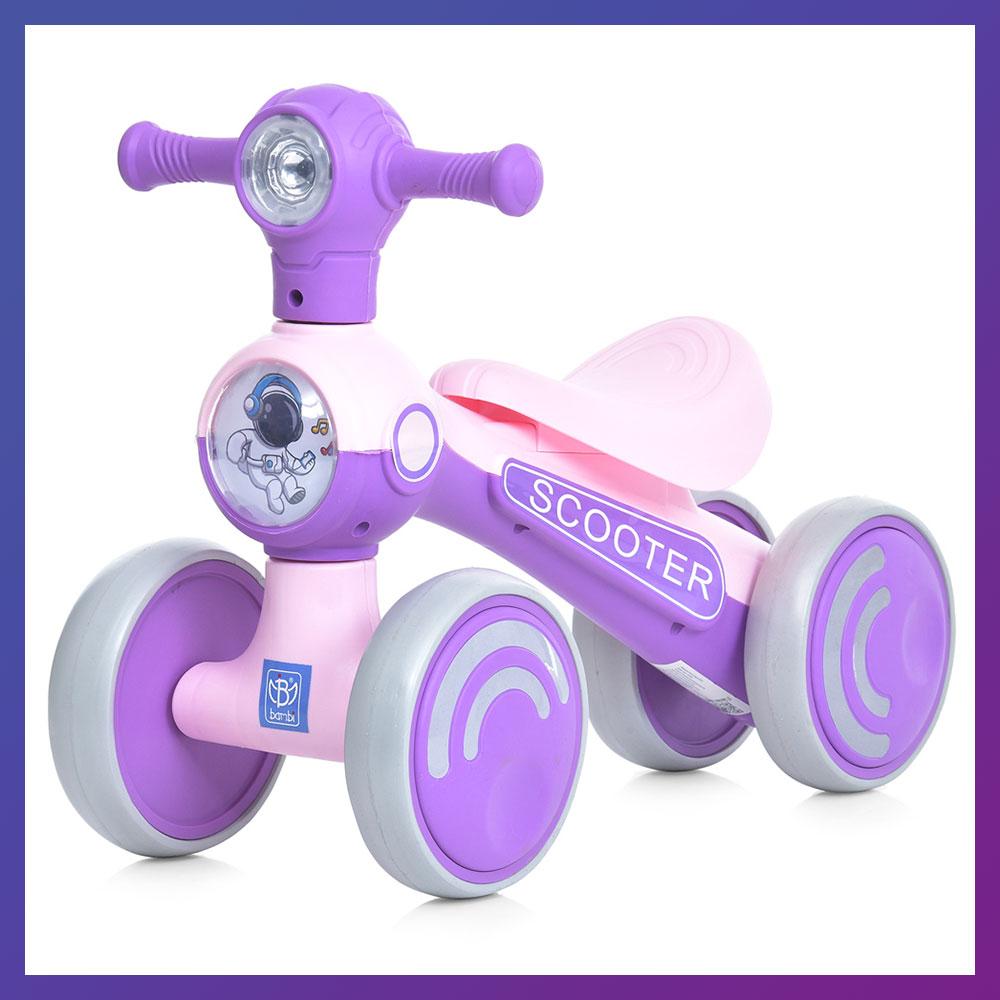 Дитяча каталка-толокар Bambi M 5729 з підсвіткою і музикою Фіолетовий, фото 1
