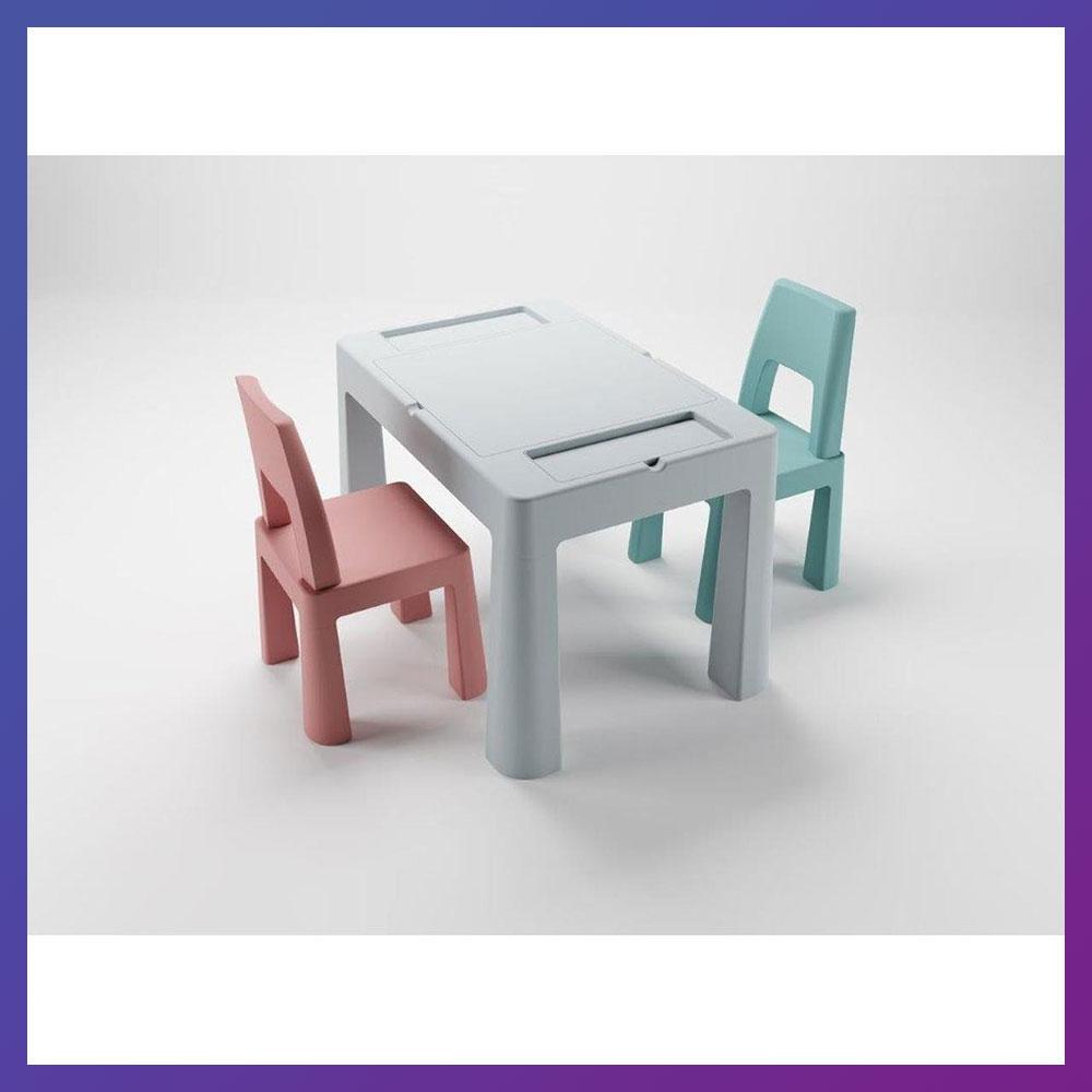 Дитячий столик і 2 стільчики Tega Multifun 1+2 TI-011-174 turquoise/old rose/grey бірюзовий рожевий