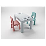 Дитячий столик і 2 стільчики Tega Multifun 1+2 TI-011-174 turquoise/old rose/grey бірюзовий рожевий, фото 3