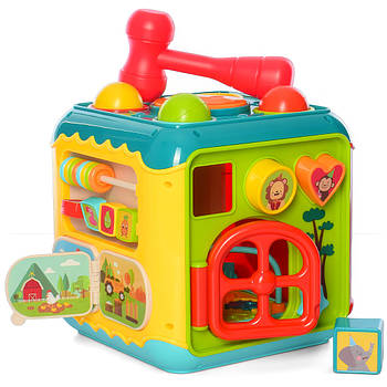 Дитячий розвиваючий ігровий центр HE0533 Дитяча розвиваюча гра-кубик