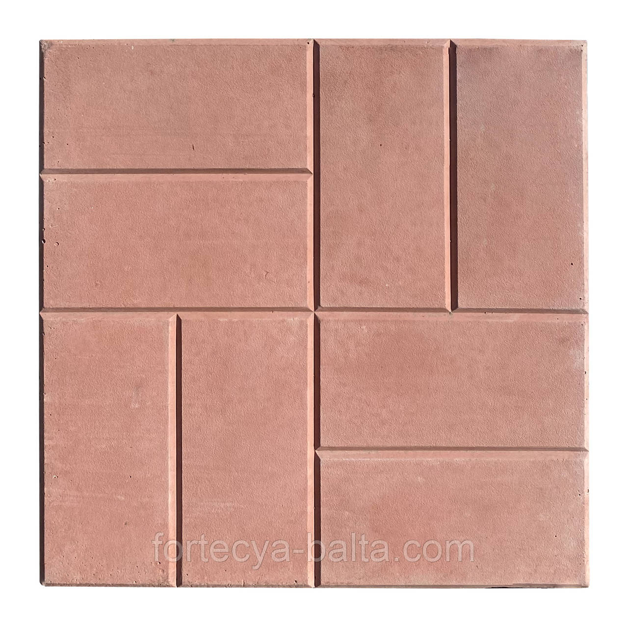 Плитка тротуарна "Цегла (кирпич) квадрат" 400*400*40 червона