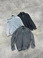 Джемпер мужской на молнии с воротником Турция Кофта мужская МЕН-8744