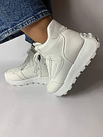 Зимние женские кроссовки ботинки белые высокие на шнурках хайтопы Белые женские зимние ботинки 24 5 размер 39