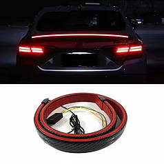 Універсальний спойлер на багажник авто з підсвіткою (Карбон)