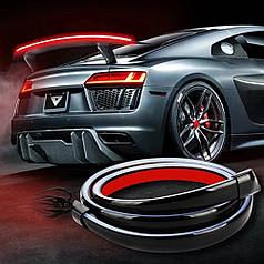 Універсальний спойлер на багажник авто з підсвіткою (Чорний глянець)