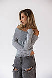 Светр Anetta з відкритими плечима з закотом, фото 10