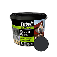 Фарба гумова універсальна Rubber Paint, чорна, ТМ Farbex, 3.5 кг