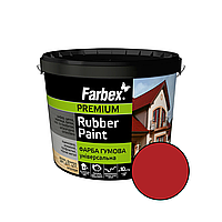 Фарба гумова універсальна Rubber Paint, червона, ТМ Farbex, 3.5 кг