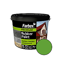 Фарба гумова універсальна Rubber Paint, світло-зелена, ТМ Farbex, 3.5 кг