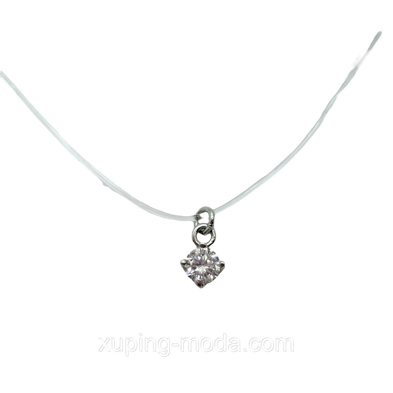 45+5 см х 4 мм. Леска ксюпінг. Родій, фото 1