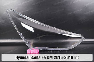 Скло фари Hyundai Santa Fe DM (2016-2019) рест праве