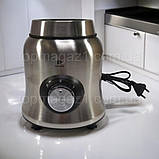 Універсальний потужний блендер 1000 Вт, стаціонарний блендер-кавомолка з 2 швидкостями та зі знімними ножами, фото 7