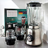 Універсальний потужний блендер 1000 Вт, стаціонарний блендер-кавомолка з 2 швидкостями та зі знімними ножами, фото 10