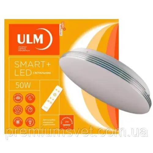 Світильник с/діод ULMS-R01-S-350-50-L1 коло зор небо + тонке срібло 50W