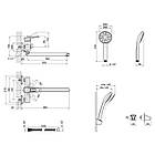 Змішувач для ванни Lidz Sofi 005 з поворотним виливом (з душовим гарнітуром) (k35) LDSOF005CRM22137 Chrome, фото 2