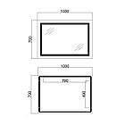 Дзеркало Qtap Cardinal 1000х700 з LED-підсвіткою Touch, з антизапотіванням, з димером, рев. темп. кольору, фото 2