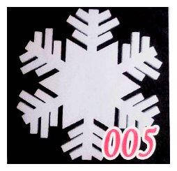 Сніжинка 32 см Толщ 1,8 см No 005 з пінопласту велика від 10 шт.