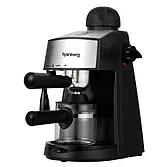 Кавоварка ріжкова з капучинатором спінювачем молока напівавтомат Espresso Rainberg RB-8111