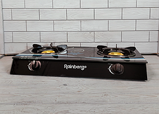 Плита газова Rainberg настільна на 2 конфорки, фото 2